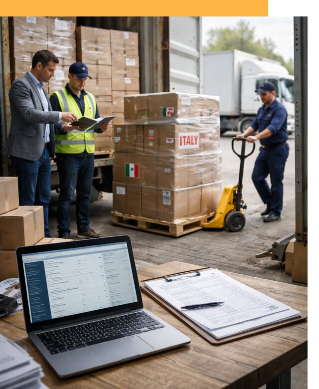 Доставка грузов из Италии: морские и авиаперевозки от 18558